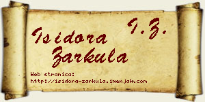 Isidora Zarkula vizit kartica